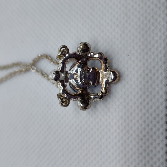 Vintage NRT Blue Flower Necklace & Matching Earrings, Fashion Jewelry - Picture 4 of 5